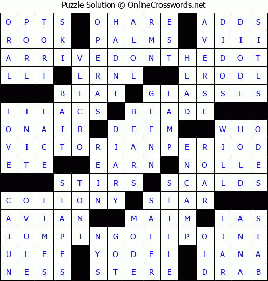 Solution for Crossword Puzzle #1676