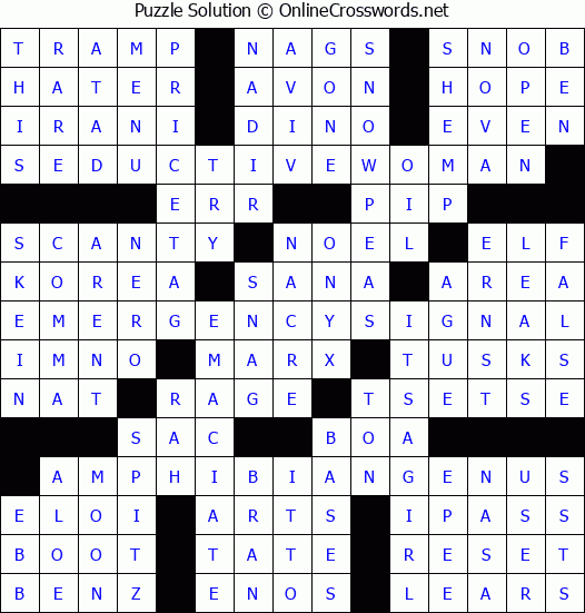 Solution for Crossword Puzzle #2384