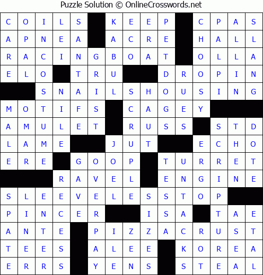 Solution for Crossword Puzzle #2476