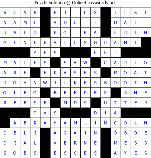Solution for Crossword Puzzle #2496