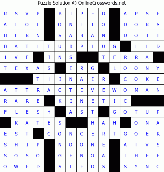 Solution for Crossword Puzzle #2618
