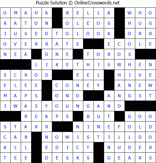 Solution for Crossword Puzzle #2619