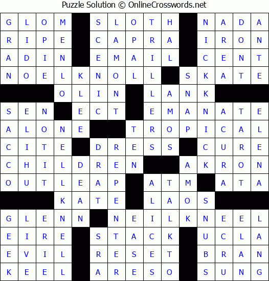 Solution for Crossword Puzzle #2633