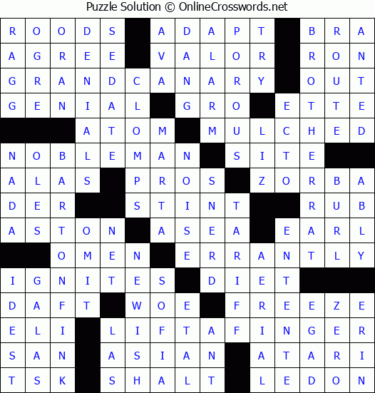Solution for Crossword Puzzle #2648