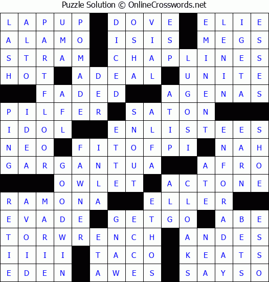Solution for Crossword Puzzle #2653