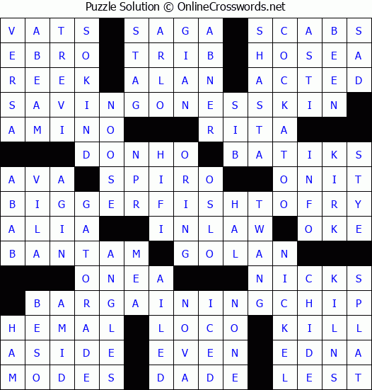 Solution for Crossword Puzzle #2655