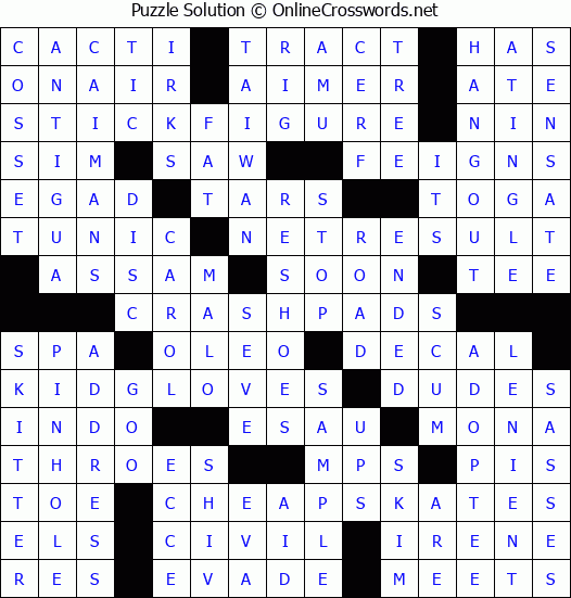 Solution for Crossword Puzzle #2663