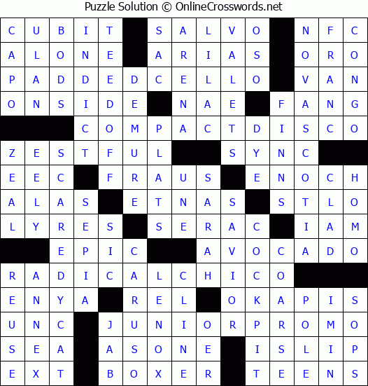 Solution for Crossword Puzzle #2680