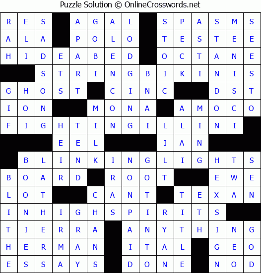 Solution for Crossword Puzzle #2739