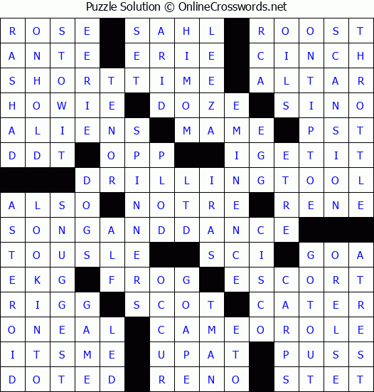 Solution for Crossword Puzzle #2753