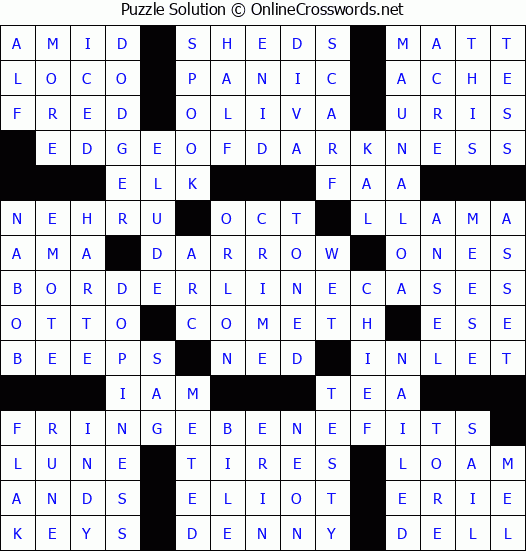 Solution for Crossword Puzzle #2755