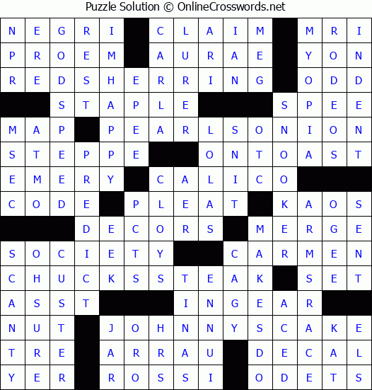 Solution for Crossword Puzzle #2759