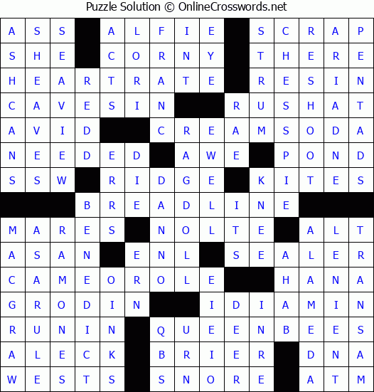 Solution for Crossword Puzzle #2772