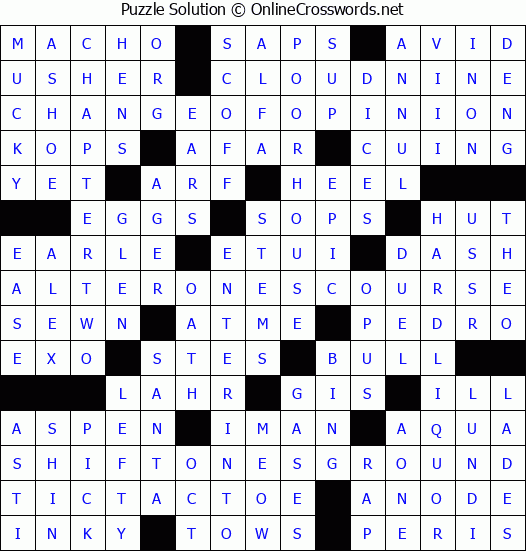 Solution for Crossword Puzzle #2776