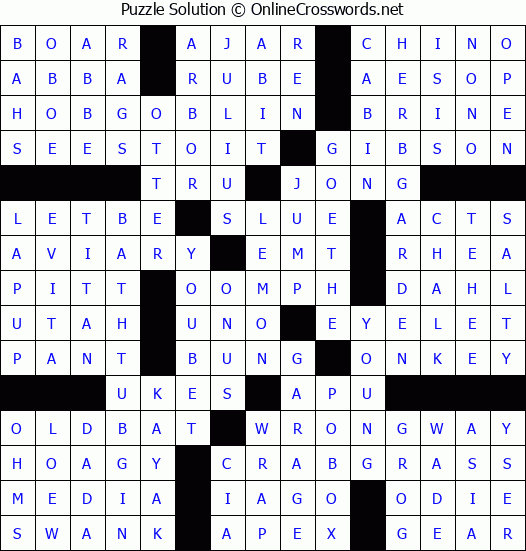 Solution for Crossword Puzzle #2815