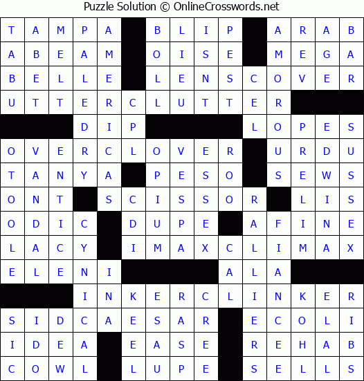 Solution for Crossword Puzzle #2818