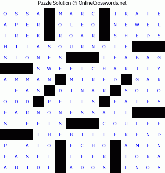 Solution for Crossword Puzzle #2846