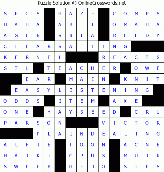 Solution for Crossword Puzzle #2848