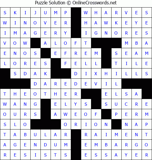 Solution for Crossword Puzzle #2875