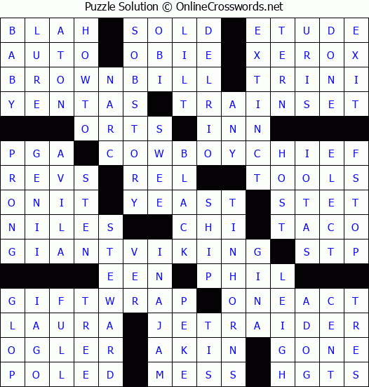 Solution for Crossword Puzzle #2884
