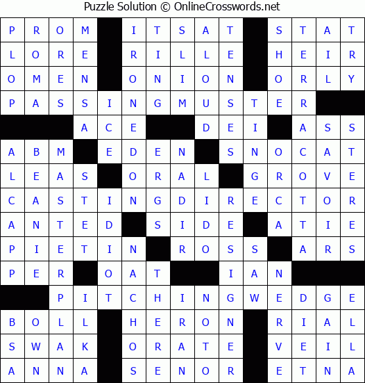 Solution for Crossword Puzzle #2885