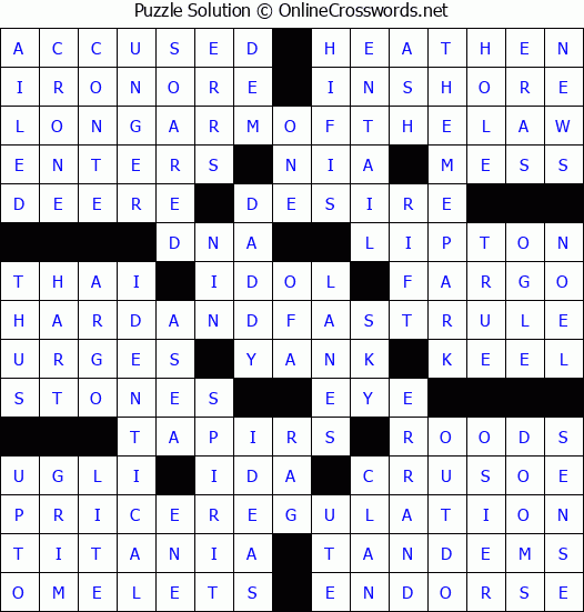 Solution for Crossword Puzzle #2933