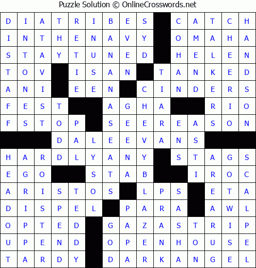 Solution for Crossword Puzzle #2938