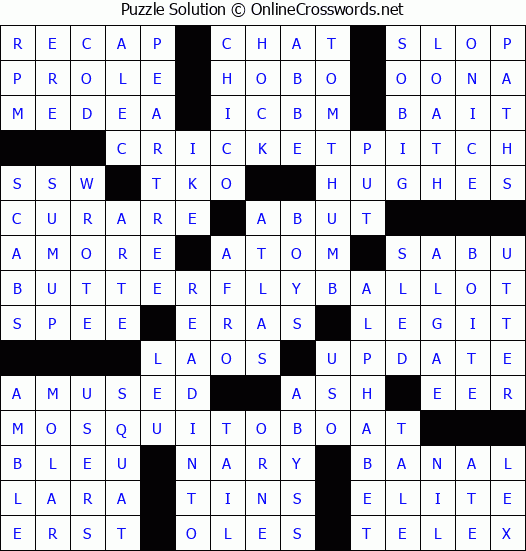 Solution for Crossword Puzzle #2941