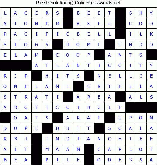 Solution for Crossword Puzzle #2957