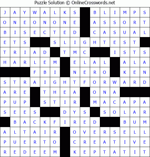 Solution for Crossword Puzzle #2966
