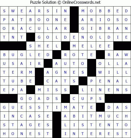 Solution for Crossword Puzzle #2972