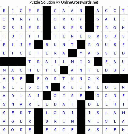 Solution for Crossword Puzzle #2996