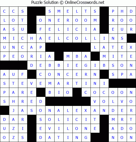 Solution for Crossword Puzzle #3006