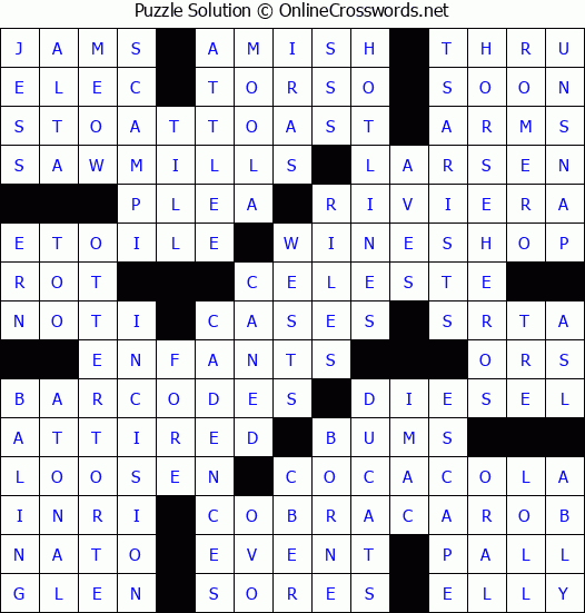 Solution for Crossword Puzzle #3010