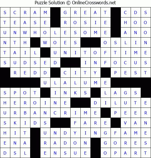 Solution for Crossword Puzzle #3025