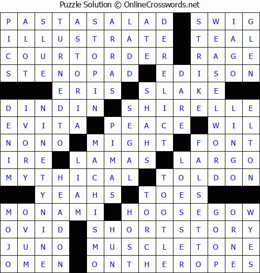 Solution for Crossword Puzzle #3026