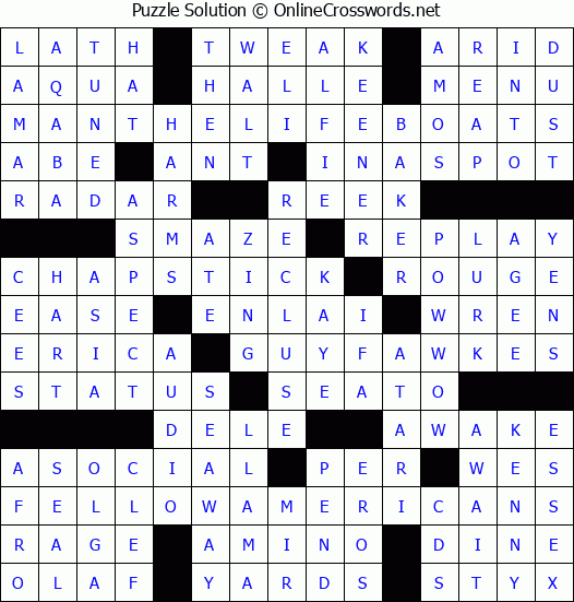 Solution for Crossword Puzzle #3048