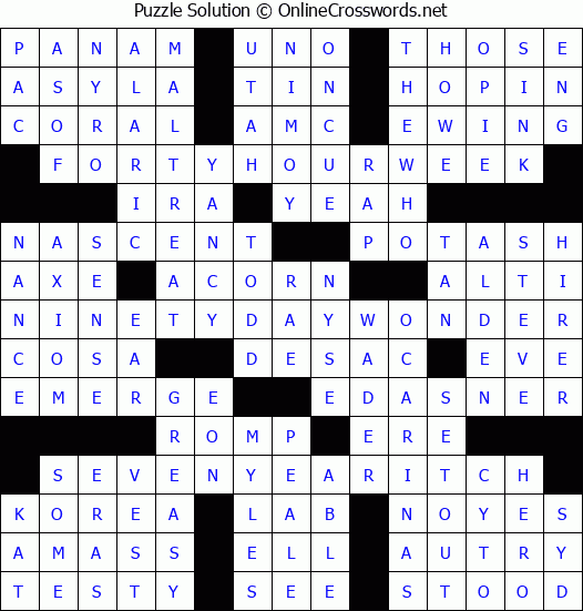 Solution for Crossword Puzzle #3083