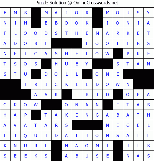 Solution for Crossword Puzzle #3108