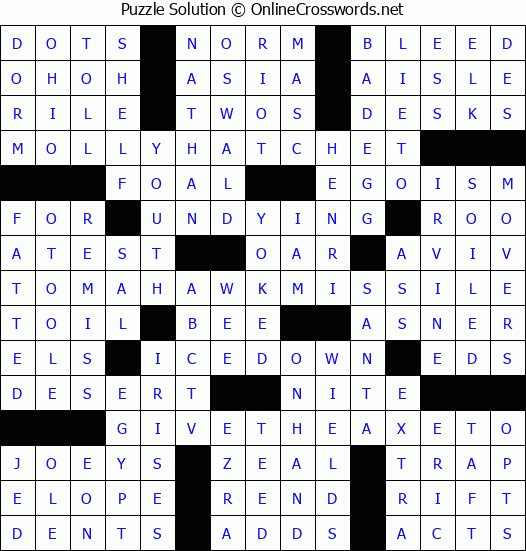 Solution for Crossword Puzzle #3126