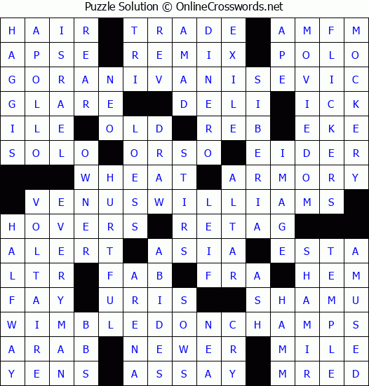 Solution for Crossword Puzzle #3148