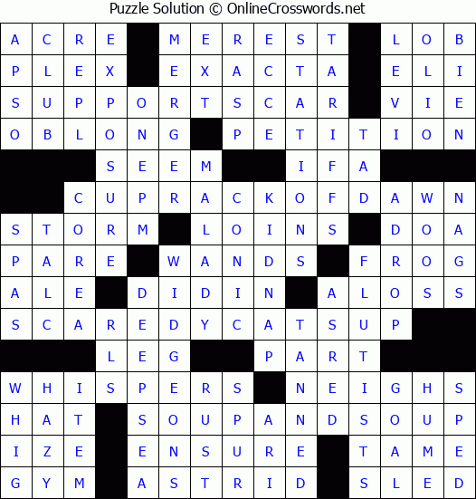 Solution for Crossword Puzzle #3179