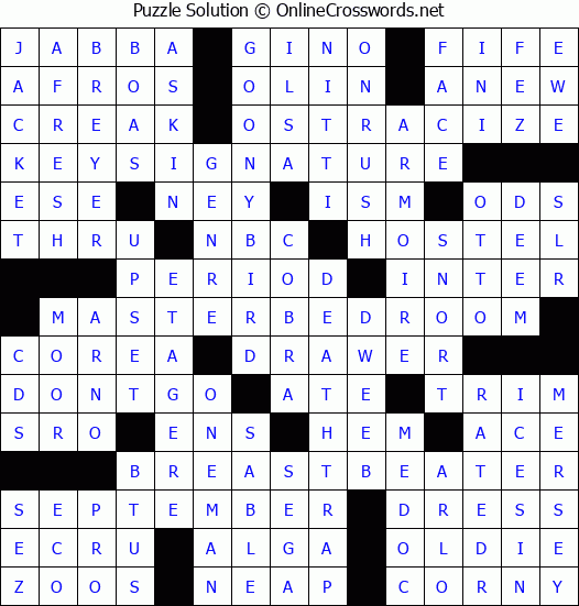 Solution for Crossword Puzzle #3189
