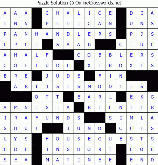 Solution for Crossword Puzzle #3224