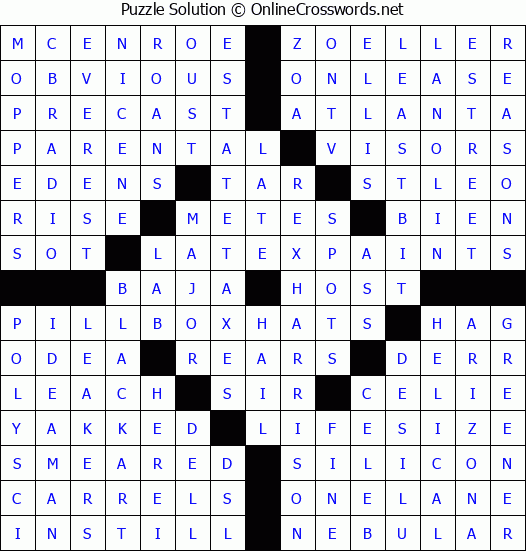 Solution for Crossword Puzzle #3246