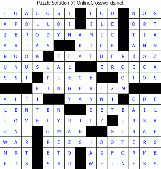 Solution for Crossword Puzzle #3253