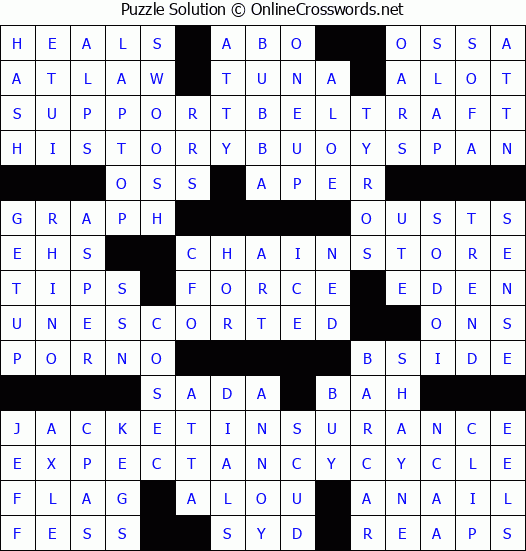 Solution for Crossword Puzzle #3266