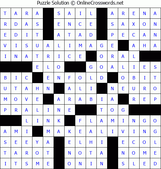 Solution for Crossword Puzzle #3278