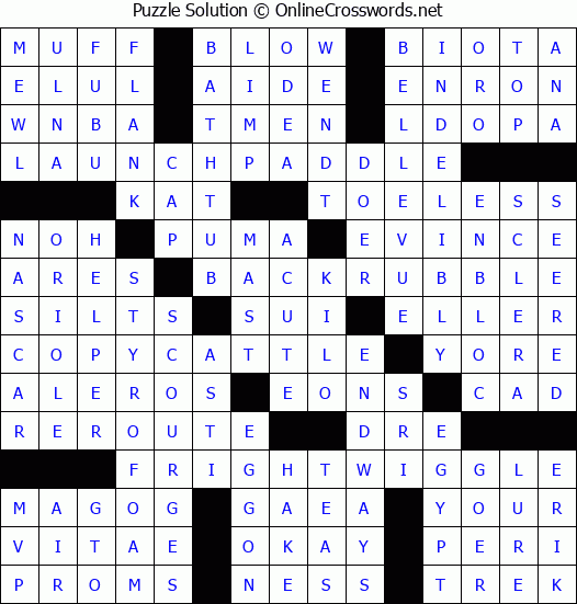 Solution for Crossword Puzzle #3303