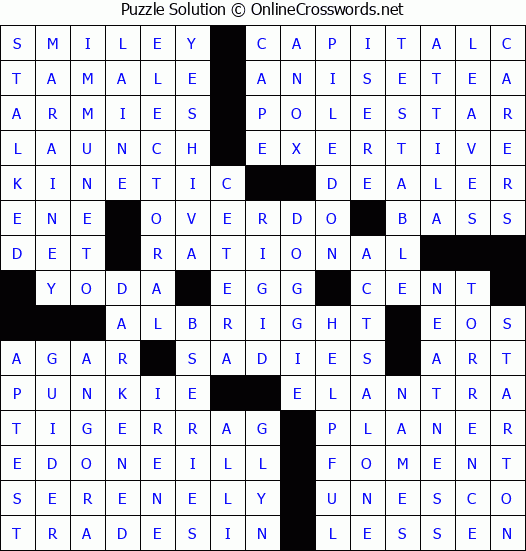 Solution for Crossword Puzzle #3330